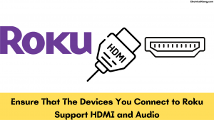 Ensure That The Devices You Connect to Roku Support HDMI and Audio