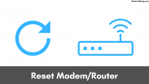 Reset Modem/Router